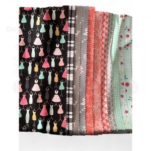 Colorful fun floral,polka dots and beautiful patterns fabric Bundle